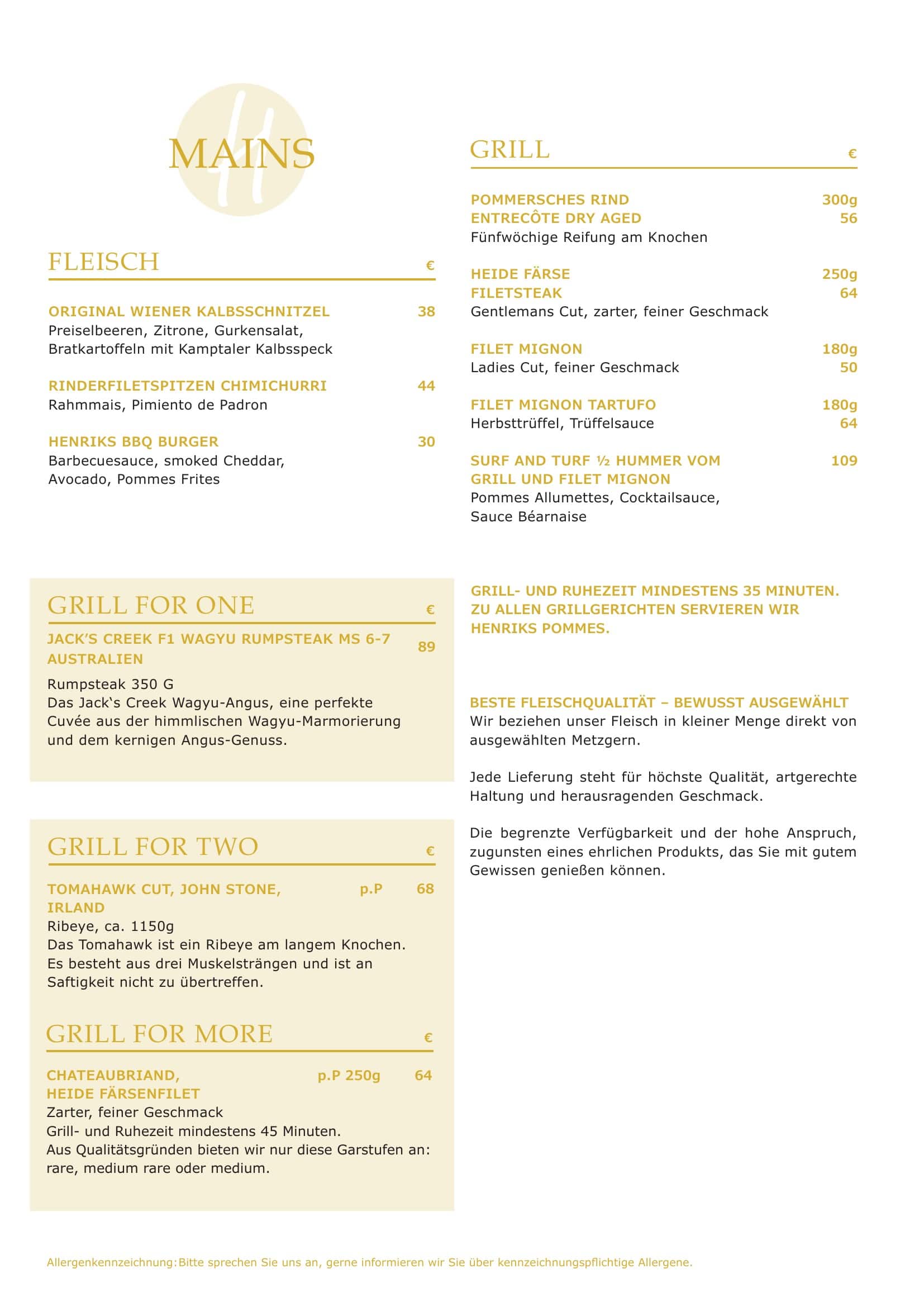 Menu, page 3