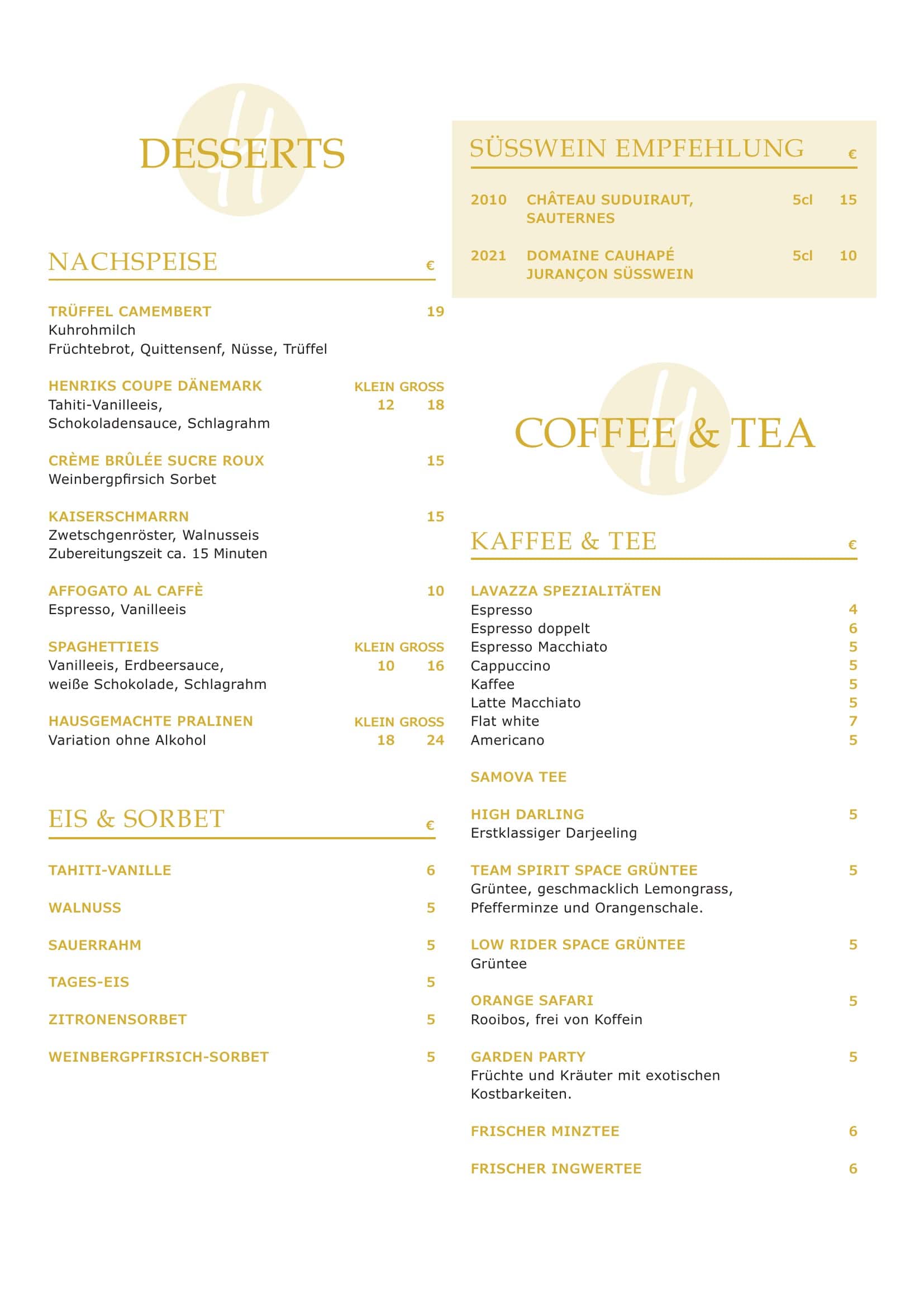 Menu, page 5
