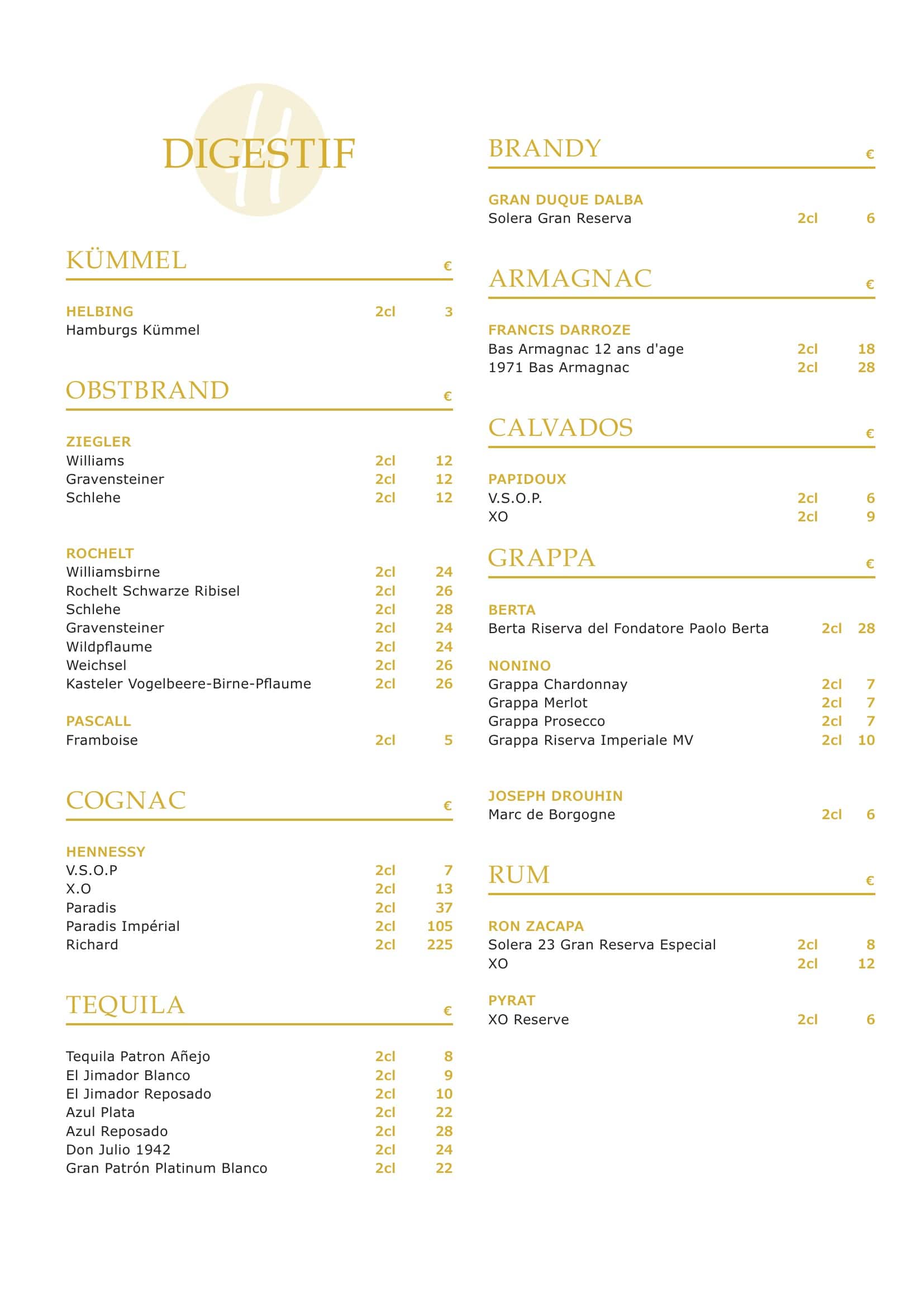 Menu, page 6